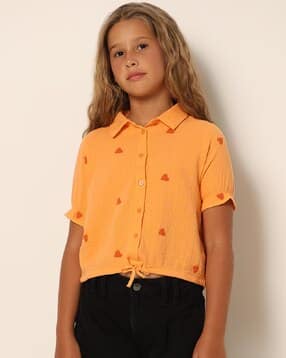 vero moda girl Girls Embroidered Relaxed Fit Shirt-picture-10