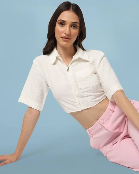 SAM Crop Top with Patch Pocket