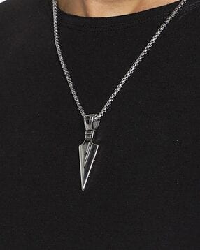 oomph Men Silver-Plated Link Chain with Pendant-picture-36