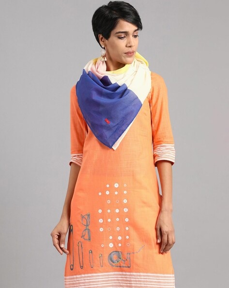 Women Colourblock Dupatta Price in India