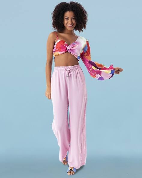 SAM Printed Fitted Crop Top
