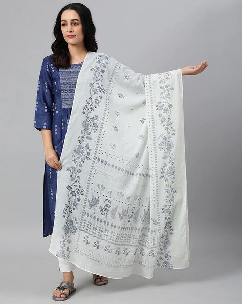 Women Floral Print Dupatta Price in India