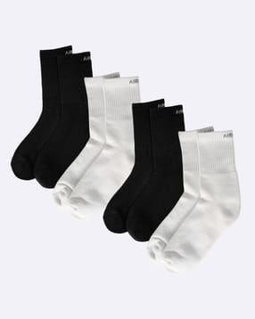 air garb Men Pack of 4 Typographic Print Mid-Calf Length Socks-picture-41