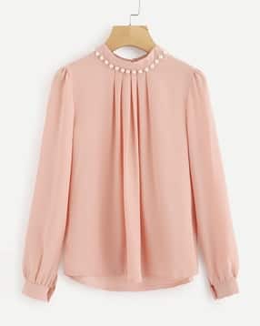 fabrange Women Regular Fit Top with Puff Sleeves-picture-19