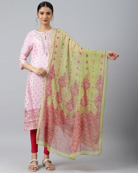 Women Floral Print Dupatta Price in India