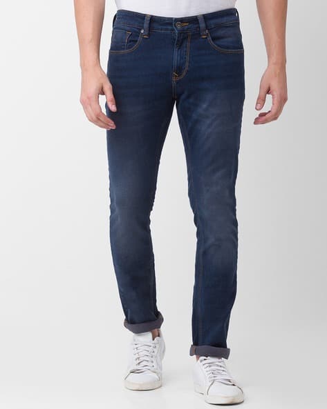 SPYKAR Men Mid-Wash Low-Rise Skinny Fit Jeans