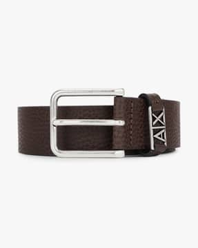Buy ARMANI EXCHANGE Men Essential Leather Belt Online | Ajio.com