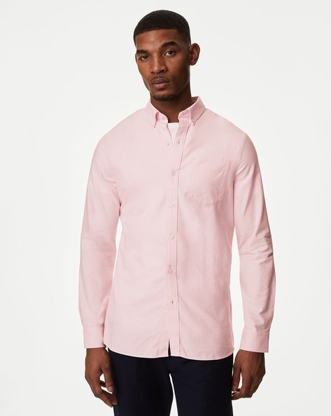 Bright pink shirt mens best sale