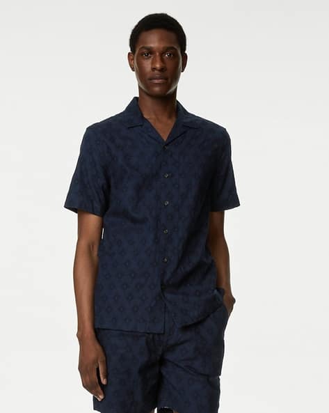 Marks & Spencer Men Printed Pure Cotton Regular Fit Shirt