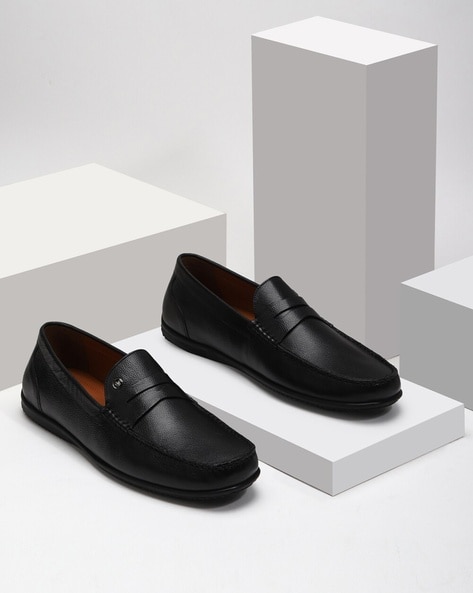 Louis Philippe Men Leather Penny Loafers