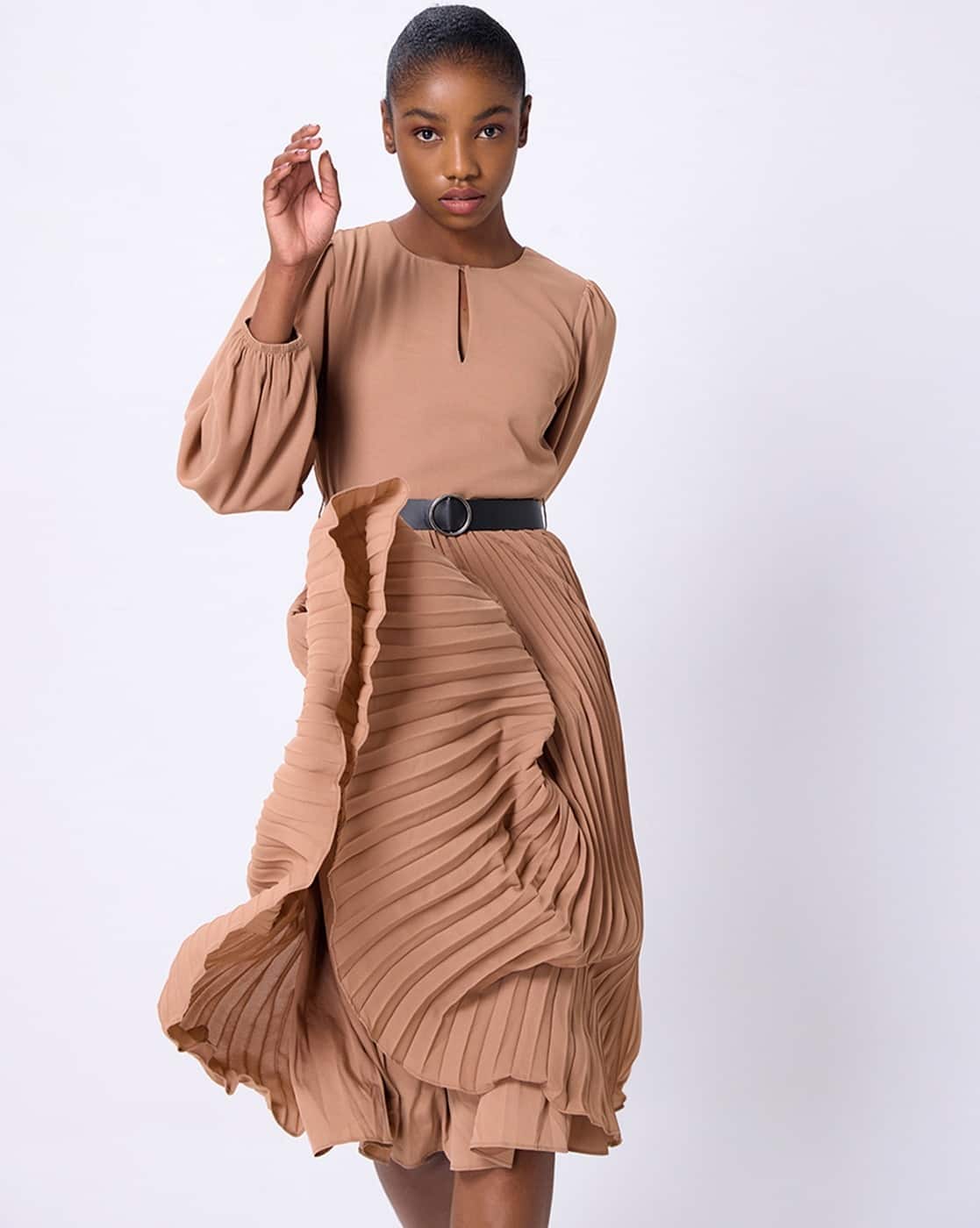 Mini Dress Pleated Womens Dress Buy Beige Dresses For Women By Cover Story Online Mini Dress Pleated Womens Dress Buy Beige Dresses For Women By Cover Story Online