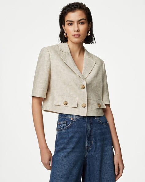 Buy Beige Blazers Waistcoats for Women by Marks Spencer Online