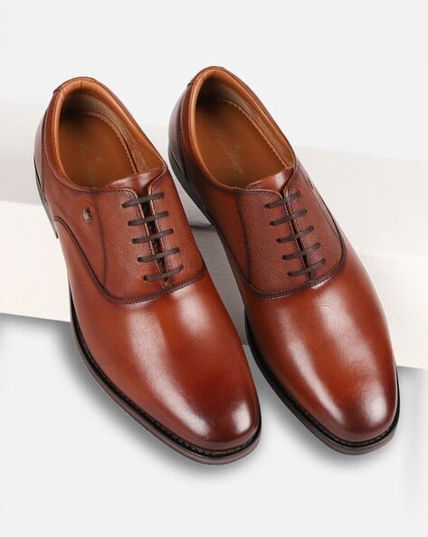 Men Round-Toe Leather Oxford Shoes