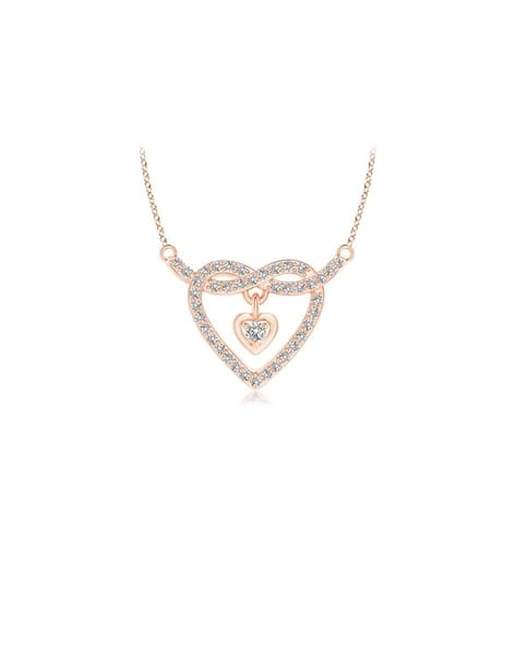 Buy Rose Gold Necklaces Pendants for Women by Angara Online