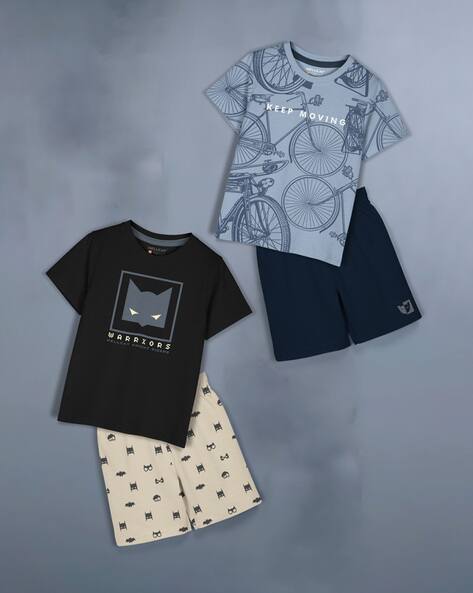 Hellcat Pack of 2 Girls Printed Shorts & T-Shirt Set