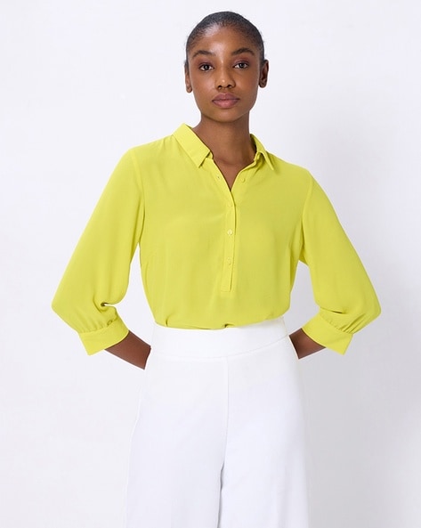 Buy Lime Green Tops for Women by Cover Story Online Ajio