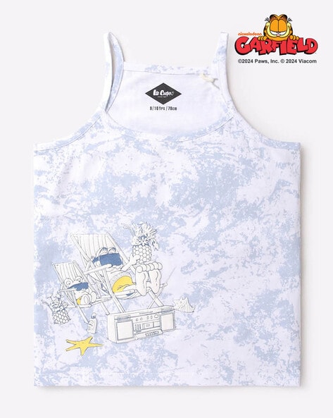 Lee Cooper Garfield Print Sleeveless T-Shirt