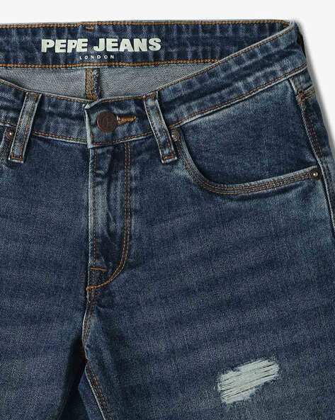 Boys Cashed Mid-Wash Slim Fit Jeans