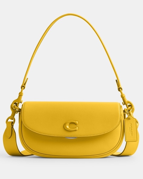 Fashion coach yellow tote