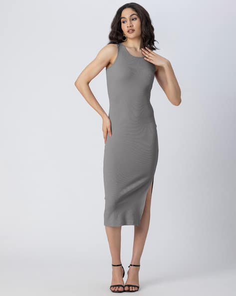 Buy Moomaya Women Ribbed Bodycon Dress wi... Online | Ajio.com Buy Moomaya Women Ribbed Bodycon Dress wi... Online | Ajio.com