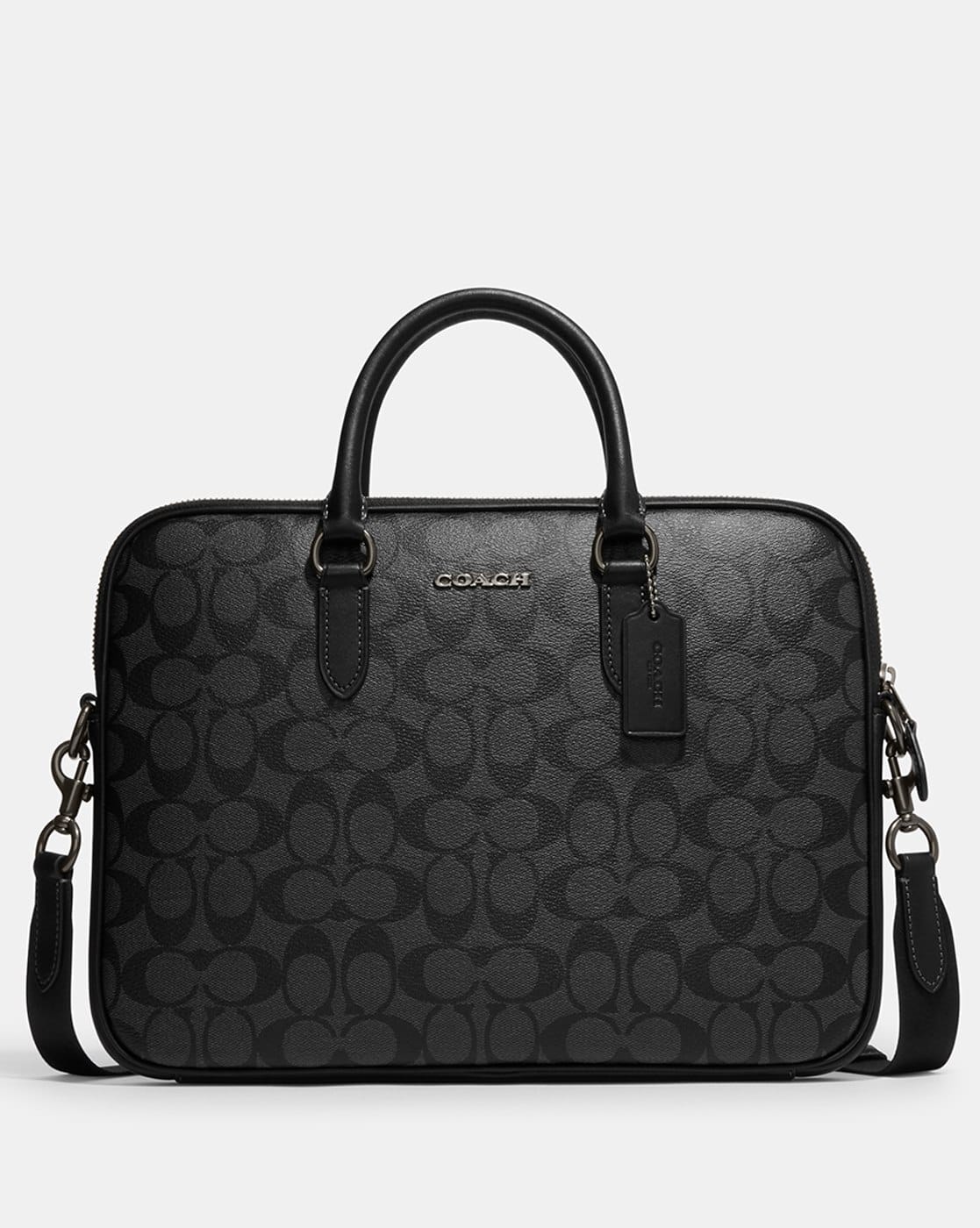 【希少】OLD COACH Dulles Bag leather black RARE VINTAGE COACH (OLD COACH オールドコーチ) COMPARTMENT BAG IN
