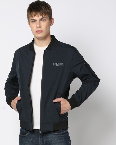 Men Regular Fit Bomber Jacket