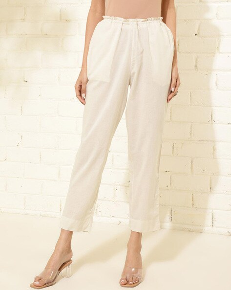 Women Pants with Elasticated Waistband Price in India