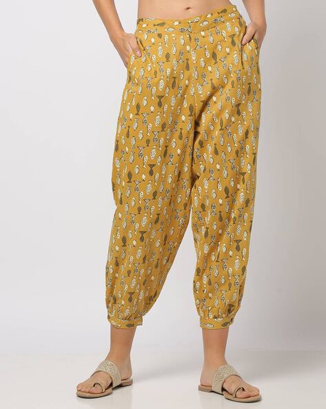 Women Block Print Relaxed Fit Harem Pants Price in India