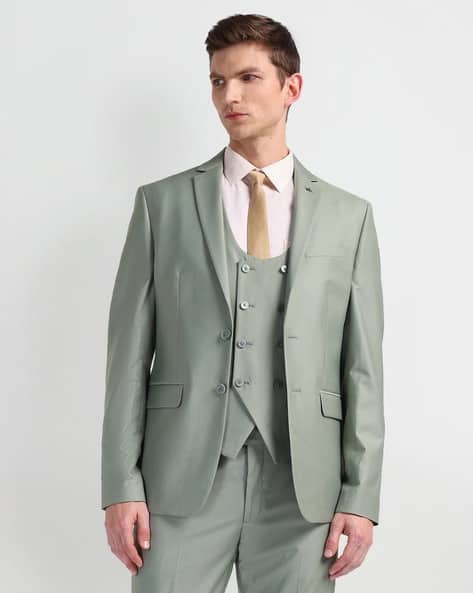 Men Regular Fit 3-Piece Suit Set