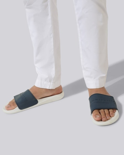 Men Coloublock Open-Toe Flip Flops