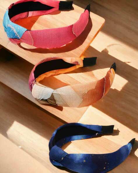 Oomph Set of 3 Women Knotted Hair Band