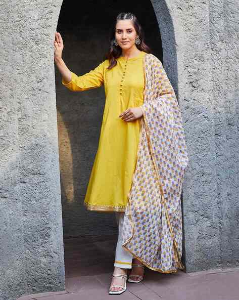 Buy Yellow Kurta Suit Sets for Women by Biba Online