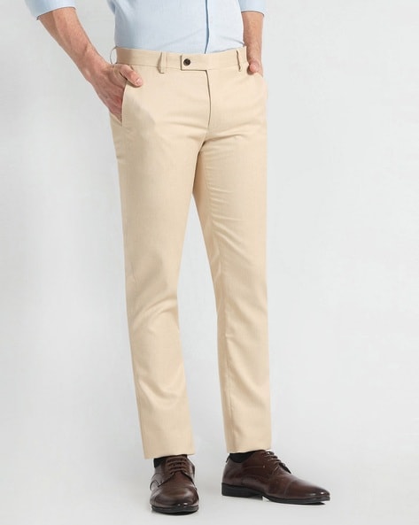 Arrow Men Tapered Fit Flat-Front Trousers