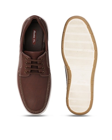 Price History of Bata Men Round-Toe Lace-Up Shoes from Ajio