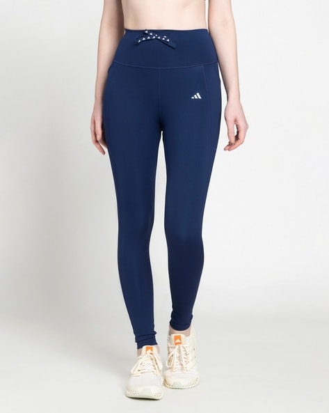 Adidas blue running tights online