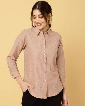 jaipur kurti Women Checked Fitted Shirt-picture-31
