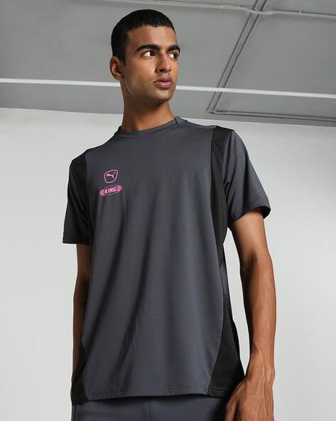 Puma Men Colourblock Regular Fit Football Crew-Neck T-Shirt