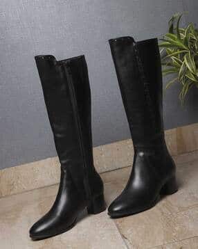 Women Knee-Length Slip-On Boots