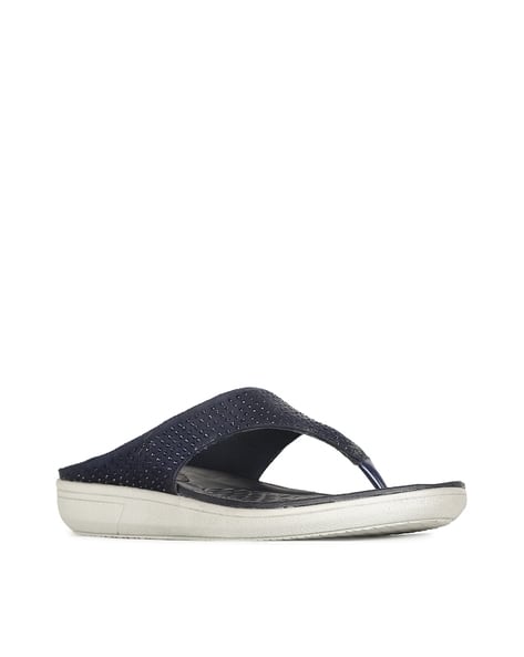 Bata Women Embroidered Regular Fit Slip-On Sandals with Flat Heels