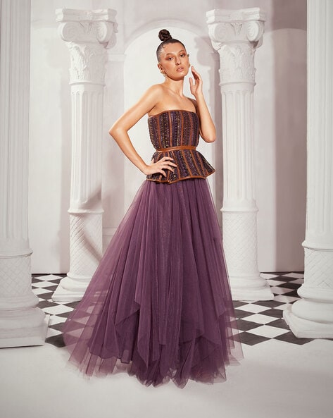 Lavender tulle maxi skirt best sale