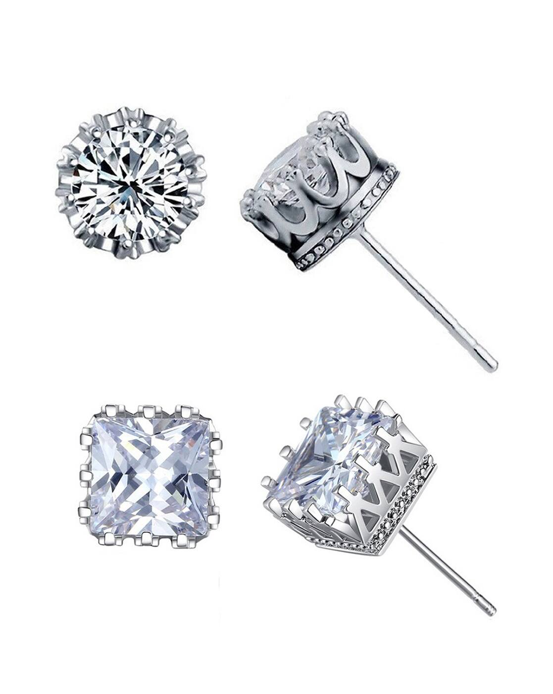 Buy Silver-Toned Earrings for Men by Fabula Online | Ajio.com