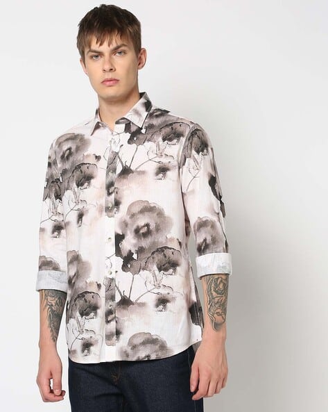 Lee Cooper Men Floral Print Relaxed Fit Shirt