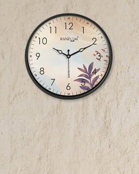 random Floral Print Round Shaped Wall Clock-picture-42