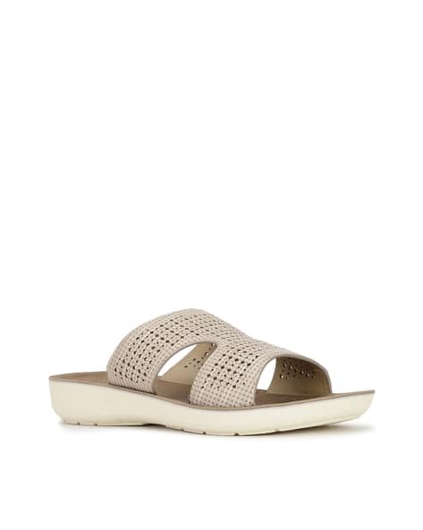 Women Regular Fit Slip-On Sandals with Buckle Closure
