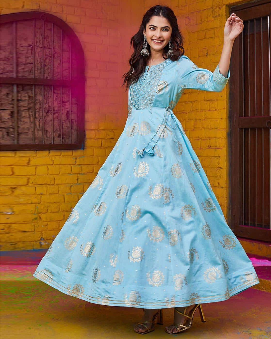 Buy Sky Blue Dresses & Gowns for Women by Biba Online | Ajio.com