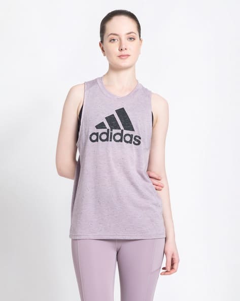 Buy Grey Melange Tops for Women by ADIDAS Online | Ajio.com
