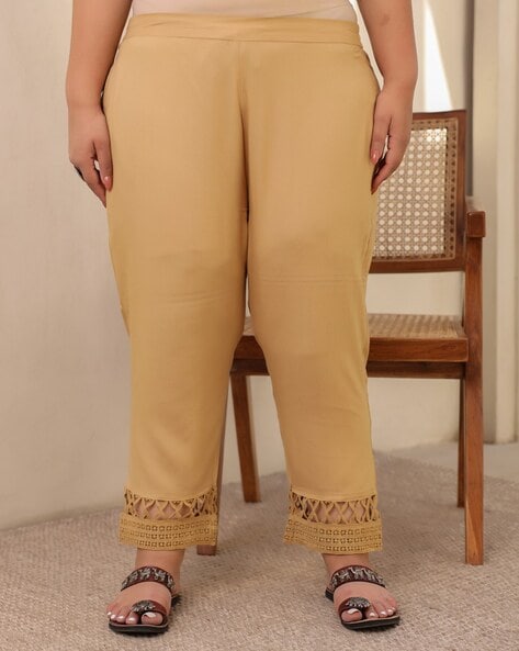 Women Lace Pants with Insert Pocket Price in India