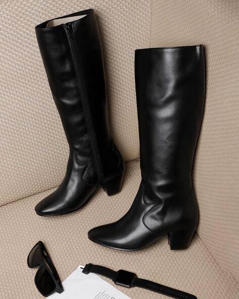 Elle Women Knee-Length Boots with Zip-Closure