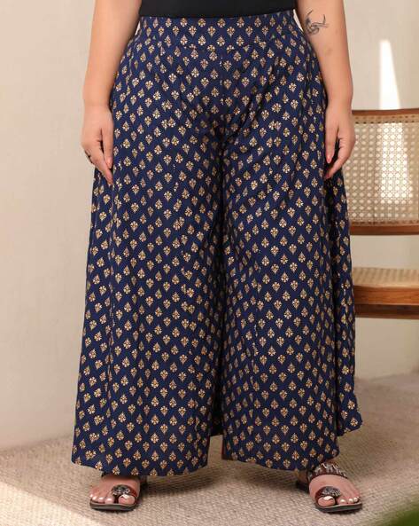 Women Floral Print Palazzos with Insert Pocket Price in India