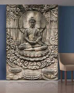 Meditating Buddha Mural Wallpaper